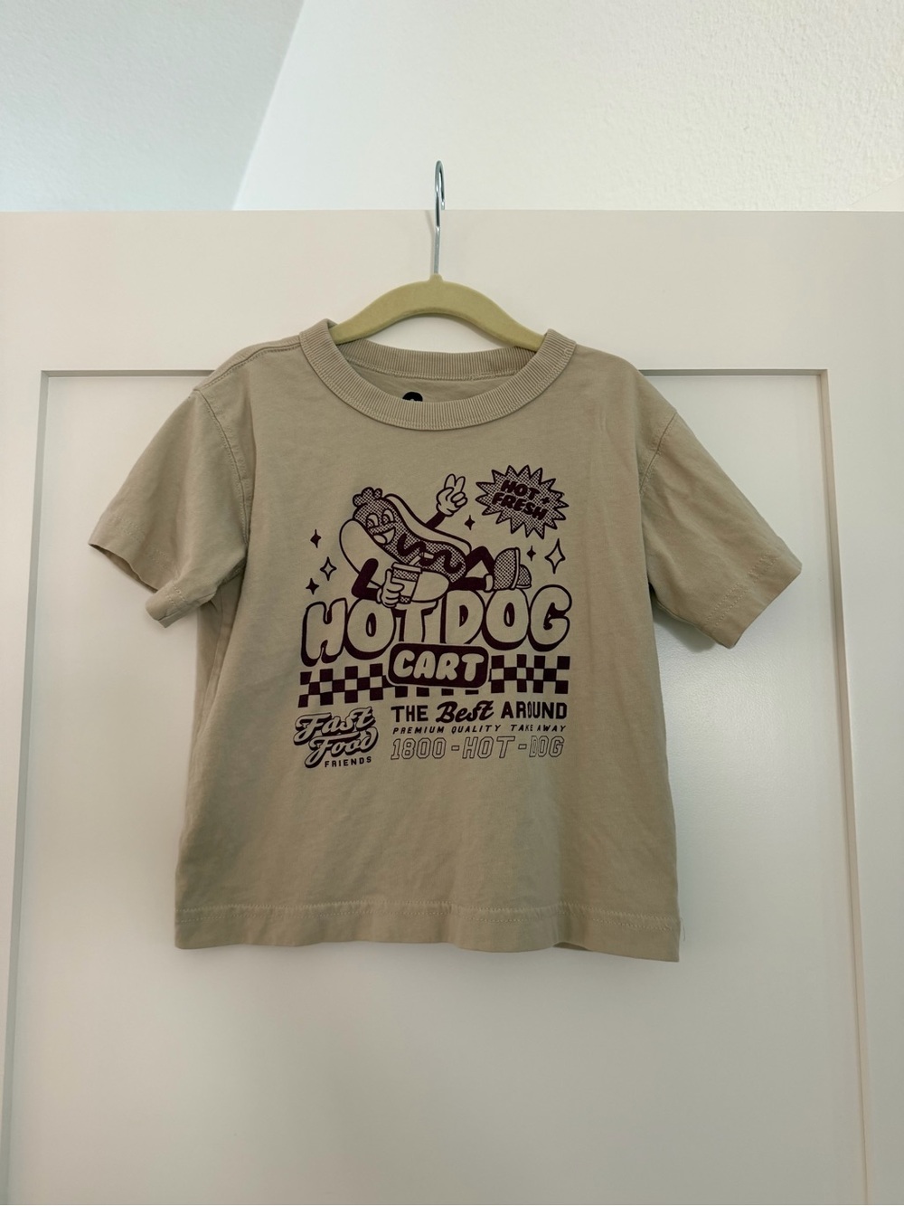 Cotton On Beige Hot Dog Graphic Tee